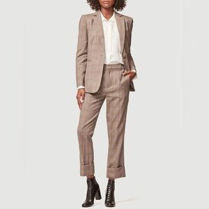 New Frame Cuffed Plaid Casual Pants Sz6 MSRP: $350